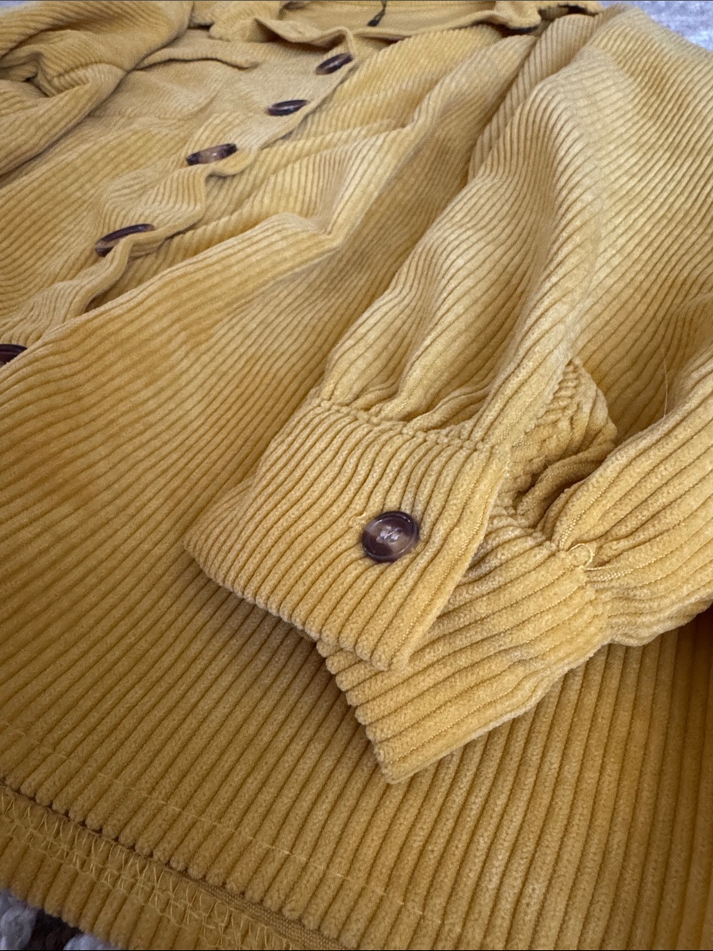 Nasty Gal Mustard Yellow Corduroy-Trim Top - Picture 4 of 6
